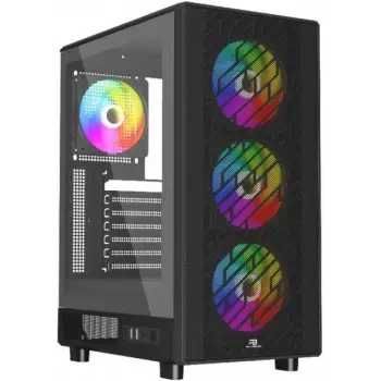 POWERBOOST PB-A700B 750W 80 + BRONZE MESH ÖN PANEL 4XRAINBOW FAN+USB3.0 GAMING ATX KASA SIYAH