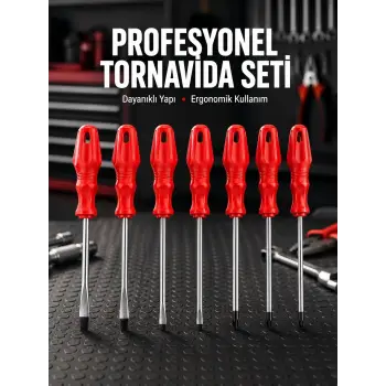 Profesyonel ve Günlük Kullanıma Uygun 7li Tornavida Seti
