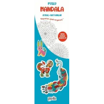 Puslu Mandala Çocuk Ayraç - Hayvanlar
