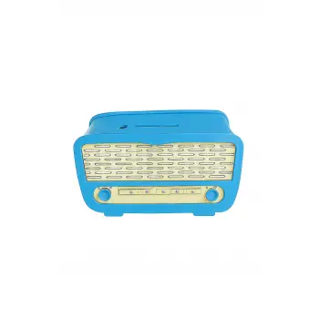 Radyo Kumbara - Ceviz Ağaçı işleme - MAVİ