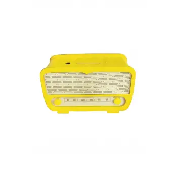 Radyo Kumbara - Ceviz Ağaçı işleme - SARI