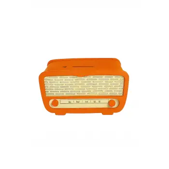 Radyo Kumbara - Ceviz Ağaçı işleme - TURUNCU