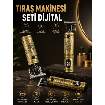 RD 378 Çizik Tıraş Makinesi Seti Dijital