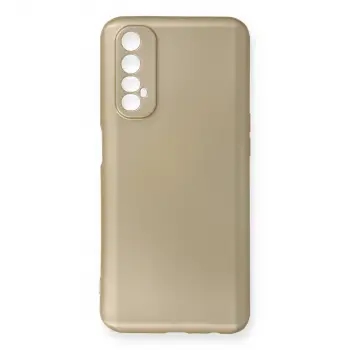 Realme 7 Kılıf First Silikon - Gold
