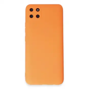 Realme C11 Kılıf Nano içi Kadife Silikon - Turuncu