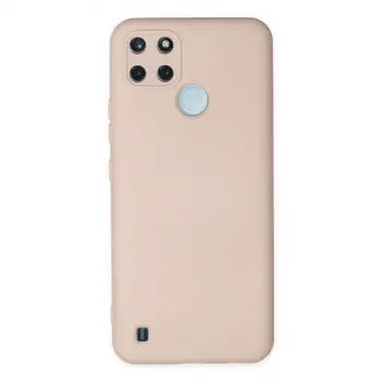 Realme C25Y Kılıf Nano içi Kadife Silikon - Pudra