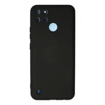 Realme C25Y Kılıf Nano içi Kadife Silikon - Siyah