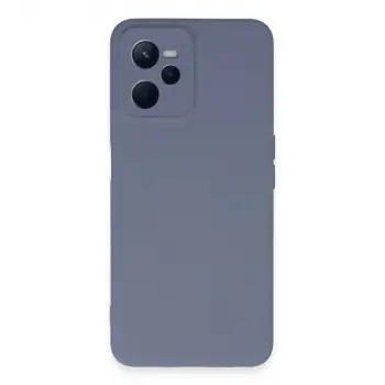 Realme C35 Kılıf Nano içi Kadife Silikon - Gri