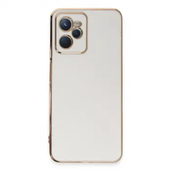 Realme C35 Kılıf Volet Silikon - Beyaz