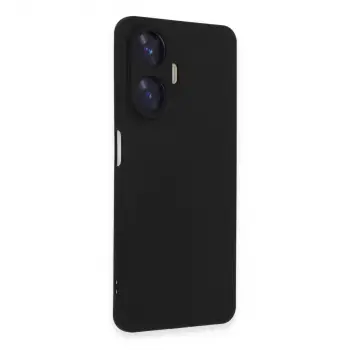 Realme C55 Kılıf Nano içi Kadife Silikon - Siyah