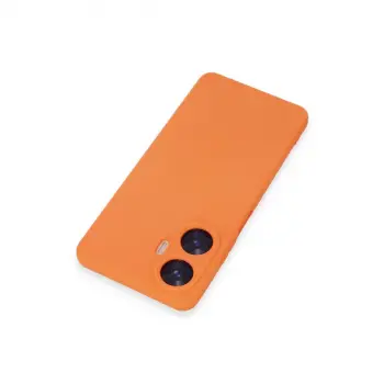 Realme C55 Kılıf Nano içi Kadife Silikon - Turuncu