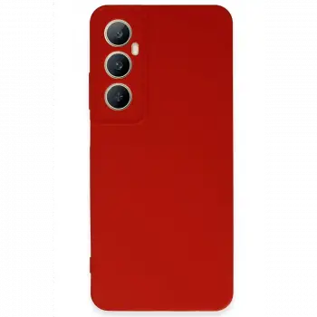 Realme C65 Kılıf First Silikon - Kırmızı