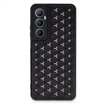 Realme C65 Kılıf Petek Silikon Kapak - Siyah