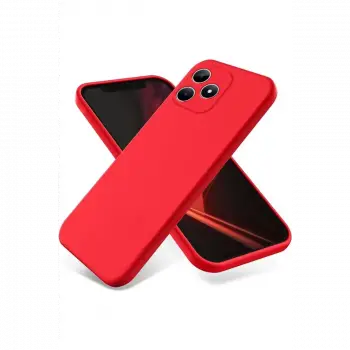 Realme Note 50 4G Kılıf First Silikon - Kırmızı