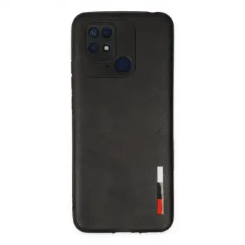 Redmi 10C Kılıf Loop Deri Silikon - Siyah