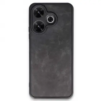 Redmi 13 4G Kılıf Aras Deri Kapak - Siyah