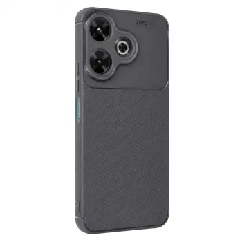 Redmi 13 4G Kılıf Auto Focus Karbon Kapak - Gri
