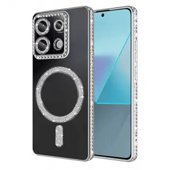 Redmi 13C Joke Simli Magneticsafe Kılıf - Gümüş