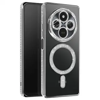 Redmi 14C Joke Simli Magneticsafe Kılıf - Gümüş