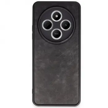 Redmi 14C Kılıf Aras Deri Kapak - Siyah