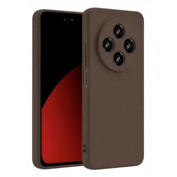 Redmi 14C Kılıf First Silikon - Kahverengi
