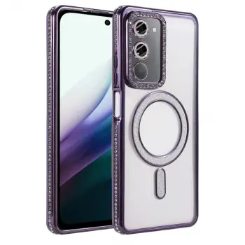 Redmi 15 4G Joke Simli Magneticsafe Kılıf - Derin Mor