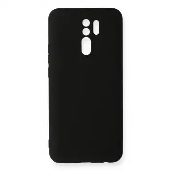 Redmi 9 Kılıf Nano içi Kadife Silikon - Siyah
