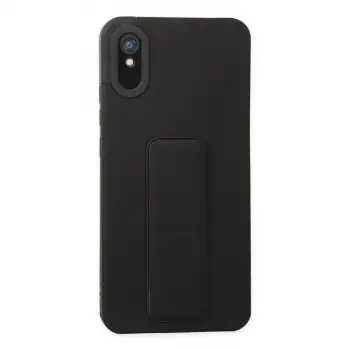 Redmi 9A Kılıf Mega Standlı Silikon - Siyah