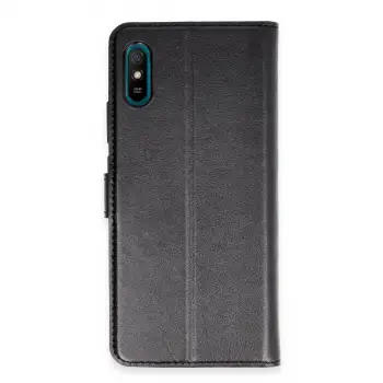 Redmi 9A Kılıf Trend S Plus Kapaklı Kılıf - Siyah