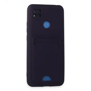 Redmi 9C Kılıf Kelvin Kartvizitli Silikon - Derin Mor