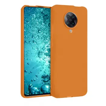 Redmi K30 Pro Kılıf Nano içi Kadife Silikon - Turuncu
