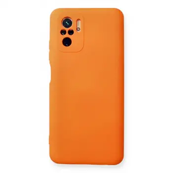 Redmi Note 10 Kılıf Nano içi Kadife Silikon - Turuncu