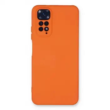 Redmi Note 11 Kılıf Nano içi Kadife Silikon - Turuncu