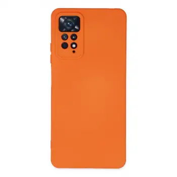 Redmi Note 11 Pro Kılıf Nano içi Kadife Silikon - Turuncu