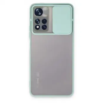 Redmi Note 11 Pro Plus 5G Kılıf Palm Buzlu Kamera Sürgülü Silikon - Turkuaz