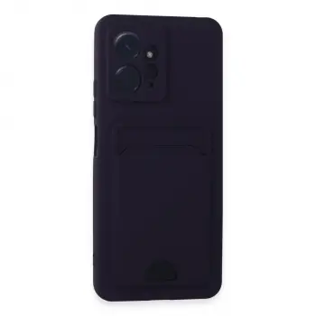 Redmi Note 12 4G Kılıf Kelvin Kartvizitli Silikon - Derin Mor