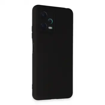 Redmi Note 12 5G Kılıf Nano içi Kadife Silikon - Siyah