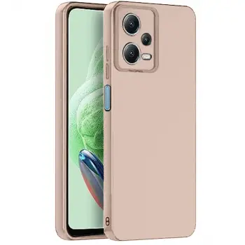 Redmi Note 12 Pro 5G Kılıf Nano içi Kadife Silikon - Pudra