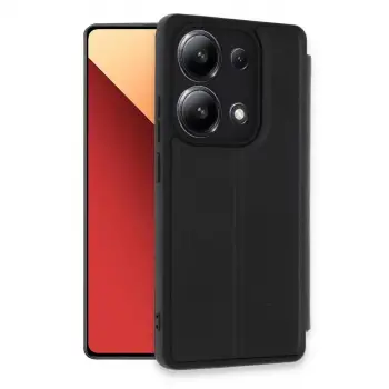 Redmi Note 13 4G Kılıf Flip Cover - Siyah