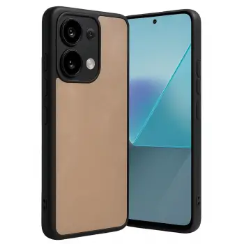 Redmi Note 13 Pro 4G Kılıf Aras Deri Kapak - Pudra