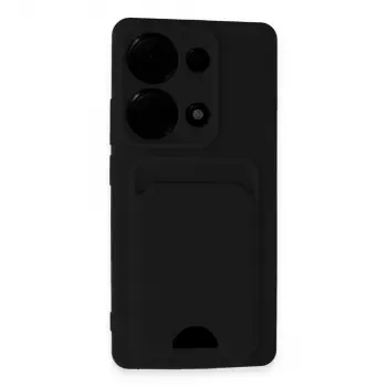 Redmi Note 13 Pro 4G Kılıf Kelvin Kartvizitli Silikon - Siyah