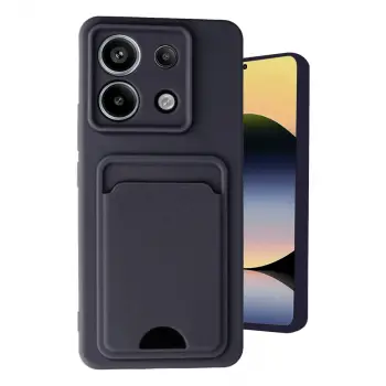 Redmi Note 13 Pro 5G Kılıf Kelvin Kartvizitli Silikon - Siyah