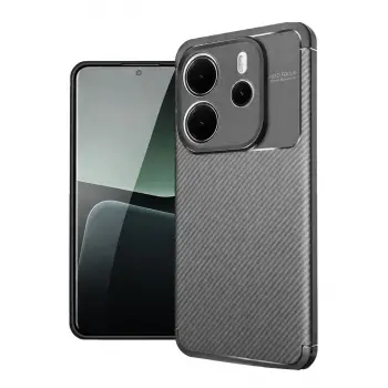 Redmi Note 14 4G Kılıf Auto Focus Karbon Kapak - Gri