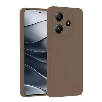 Redmi Note 14 4G Kılıf First Silikon - Kahverengi