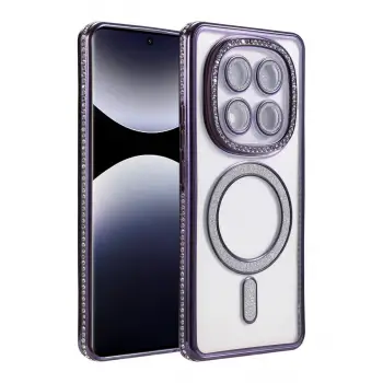 Redmi Note 14 Pro 5G Joke Simli Magneticsafe Kılıf - Derin Mor