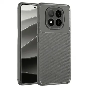 Redmi Note 14 Pro Plus Kılıf Auto Focus Karbon Kapak - Gri