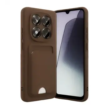 Redmi Note 15 Pro 4G Kelvin Kartvizitli Silikon - Kahverengi