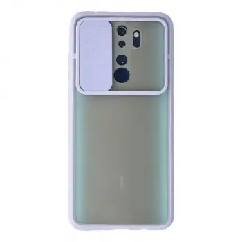 Redmi Note 8 Pro Kılıf Palm Buzlu Kamera Sürgülü Silikon - Lila