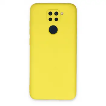 Redmi Note 9 Kılıf Nano içi Kadife Silikon - Sarı