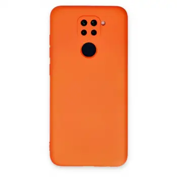 Redmi Note 9 Kılıf Nano içi Kadife Silikon - Turuncu